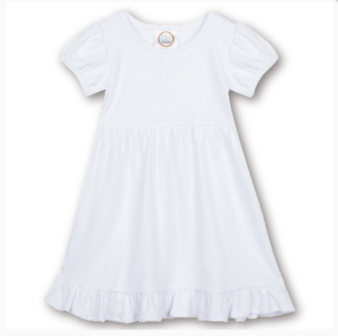 Puff Sleeved Ruffle Dress