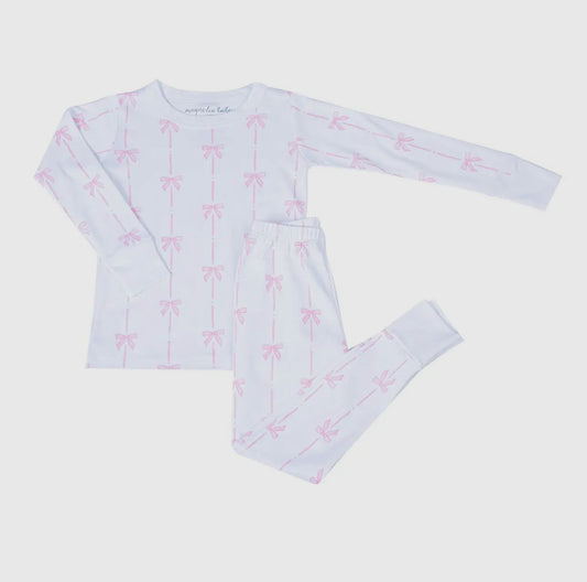 Amelia Classic Bows Long Pajamas