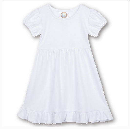 Puff Sleeved Ruffle Dress