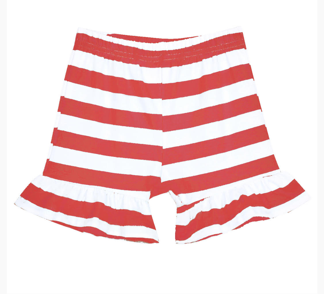 Ruffle Striped Shorts